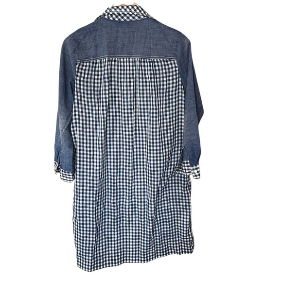 Models Coat x Vintage Blue Gingham Button Down House Dress - Picture 3 of 10